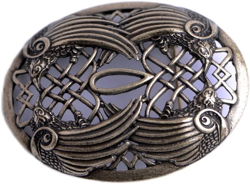 LANGHONG Norse Viking Brooch For Men Turtle Brooch Talisman Jewelry, Gift For Men - Image 1